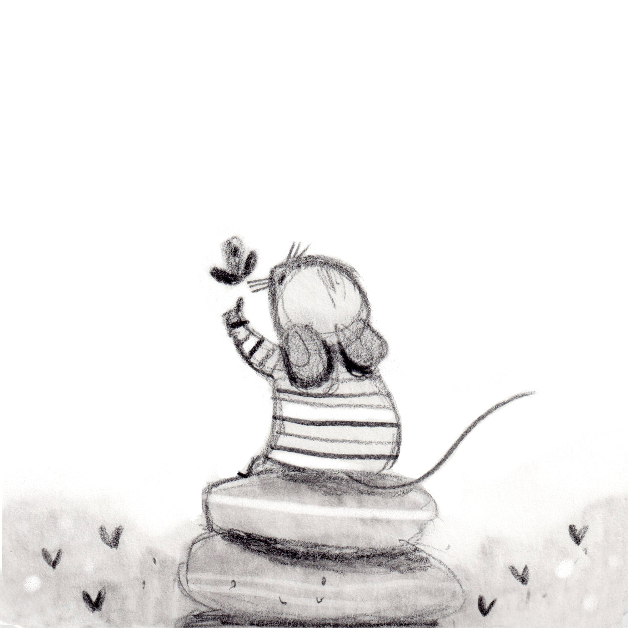 Oh, hi dere butterfly • medium art print