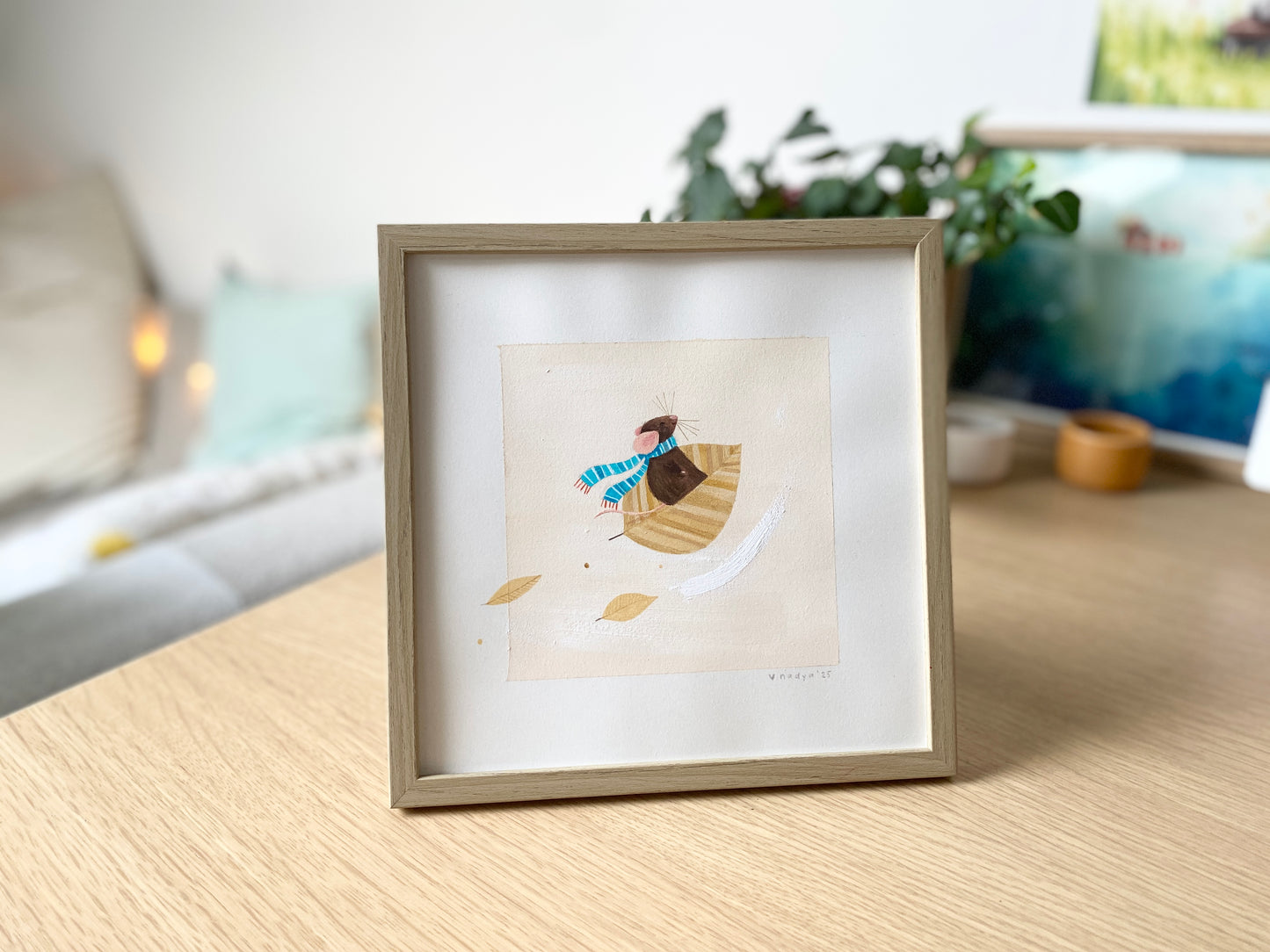 Autumn Leaf takes flight • Original Painting