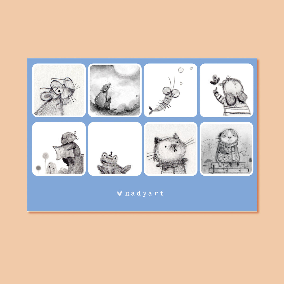 Cute Sketches Sticker Sheet • Limited edition