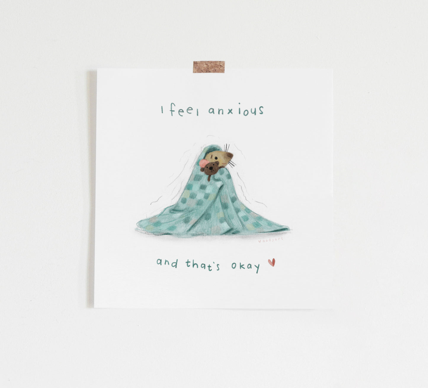 Anxious and okay • Small Art Print