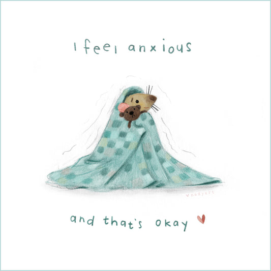 Anxious and okay • Small Art Print