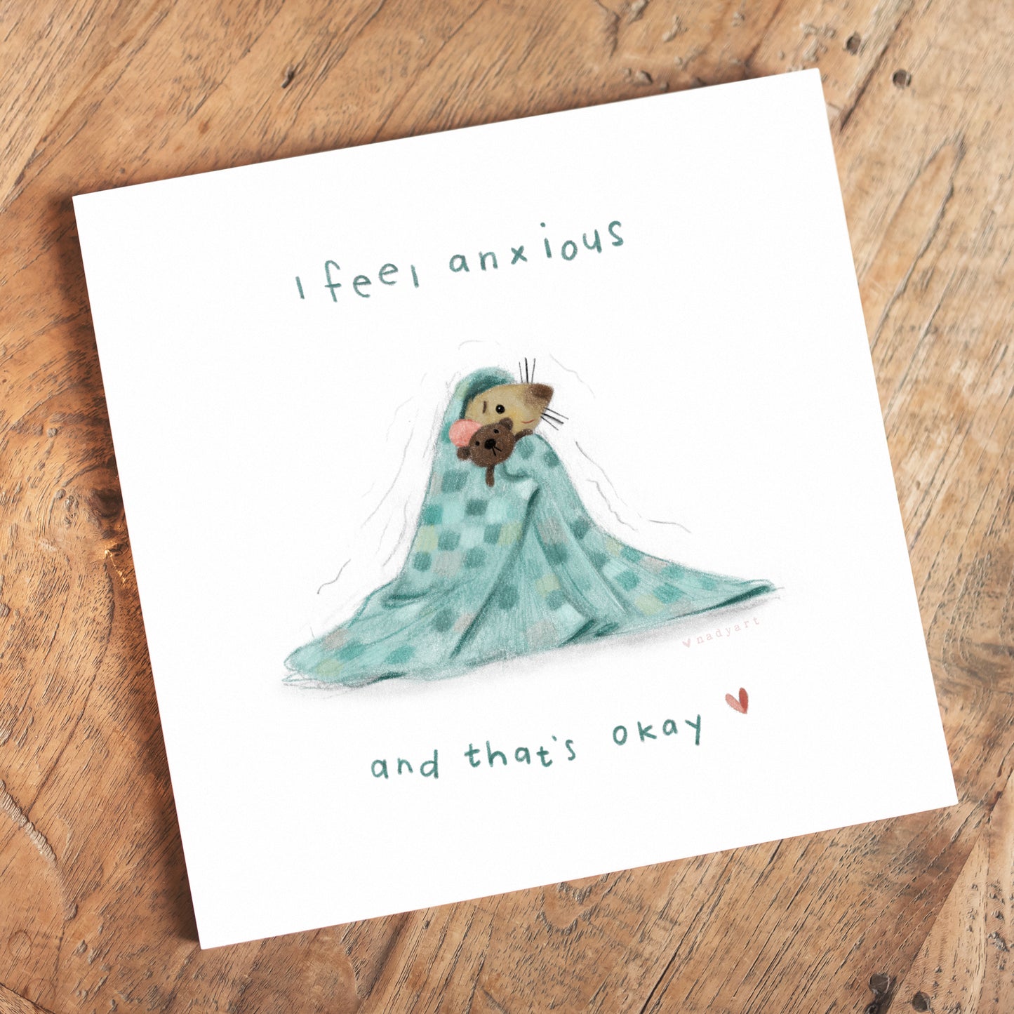 Anxious and okay • Small Art Print