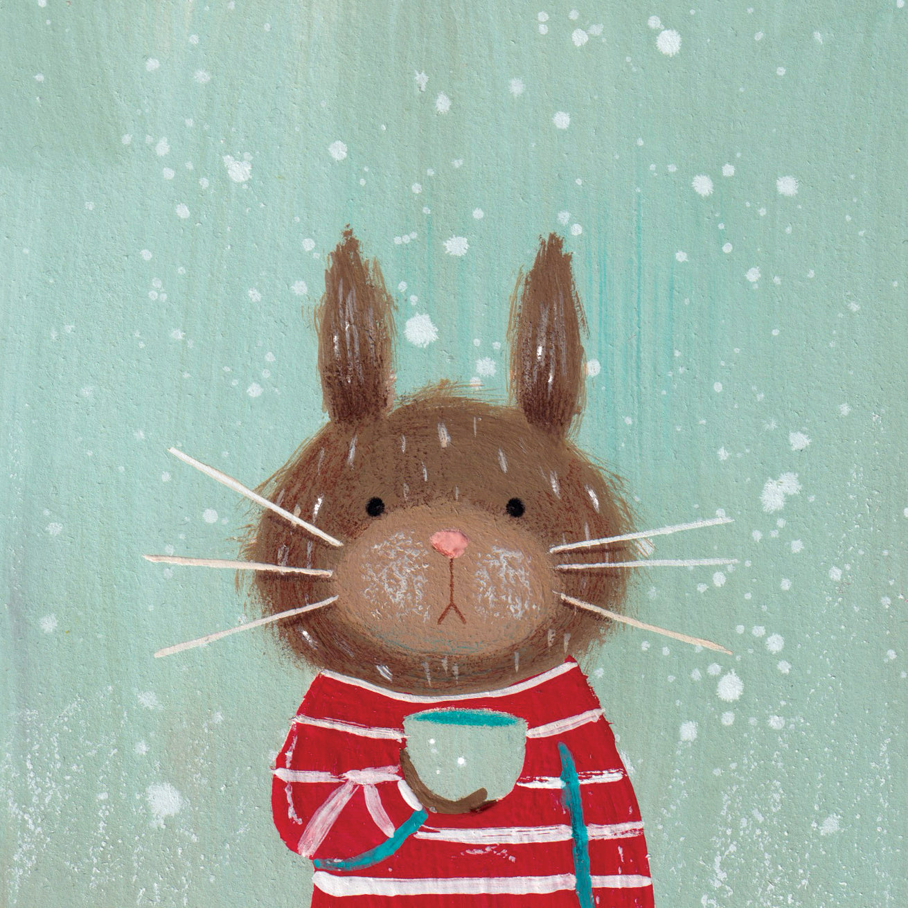Morning Coffee Bunny • Small Art Print – Nadyart Shop