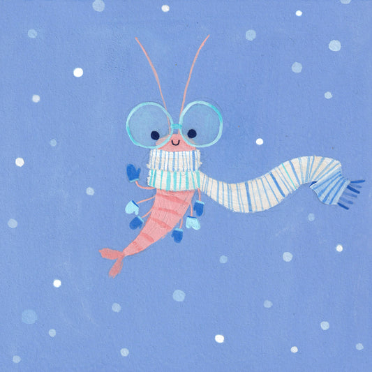 Max the Winter Shrimp! art print