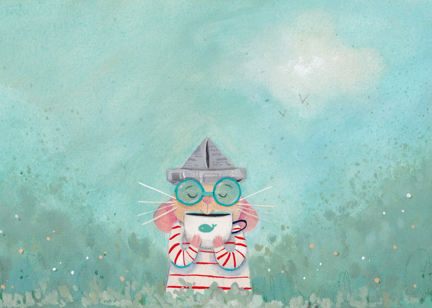 A nautical coffee friend • medium art print