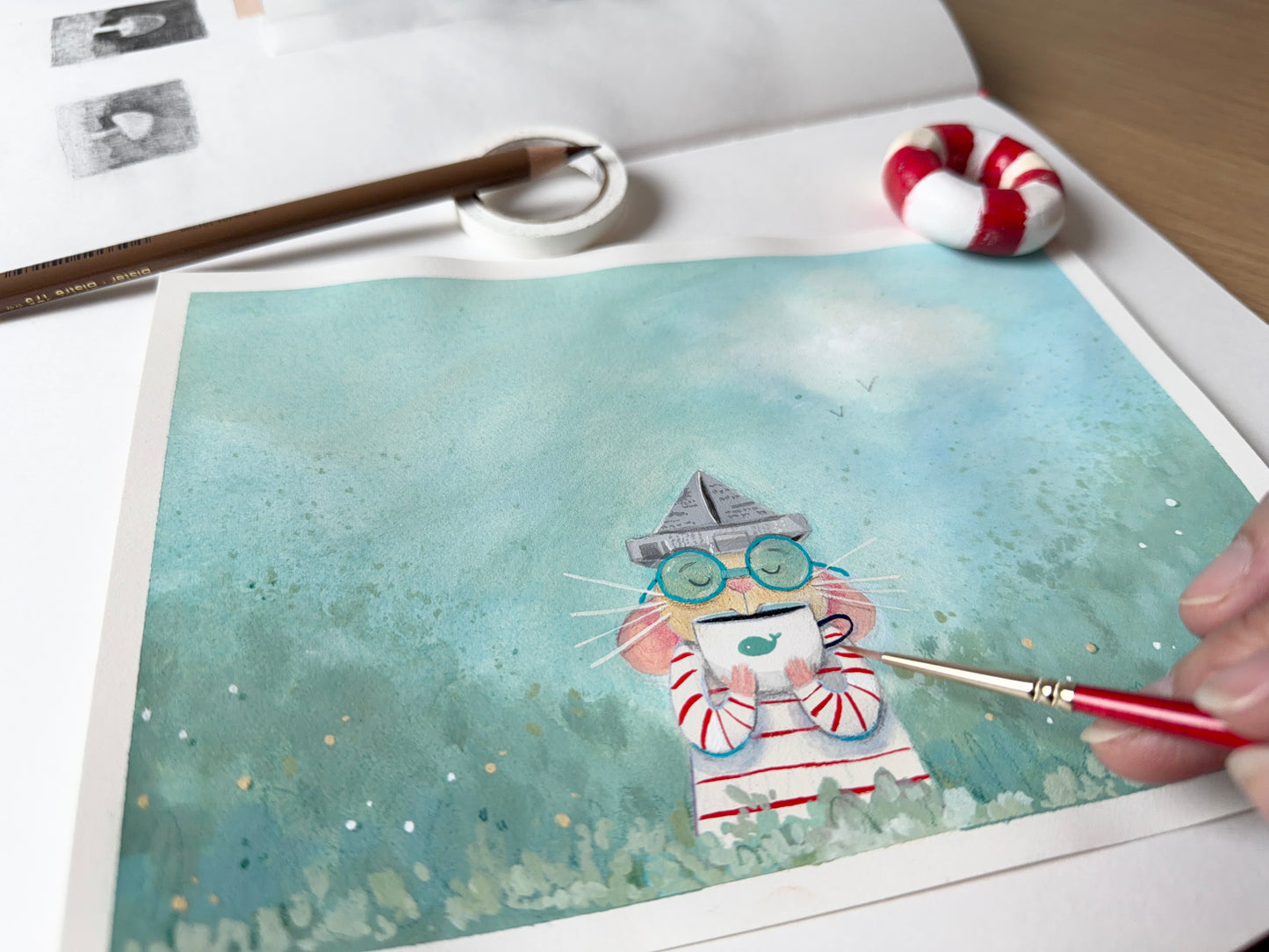 A Cozy Cup  • Original Nautical Painting