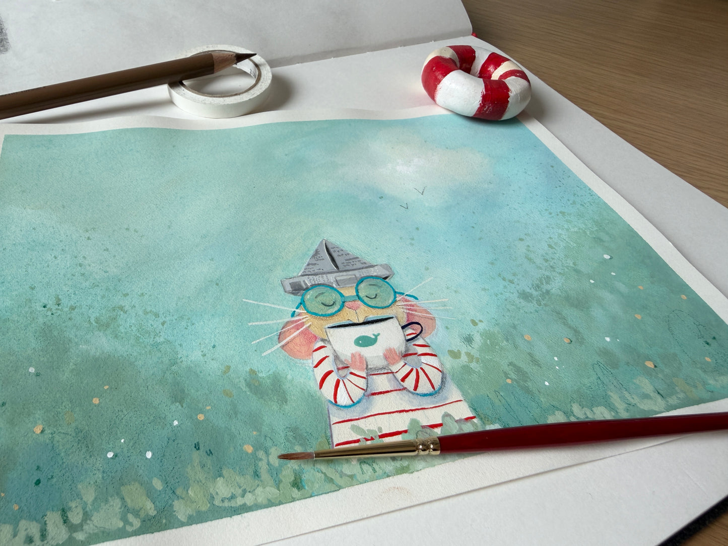A Cozy Cup  • Original Nautical Painting