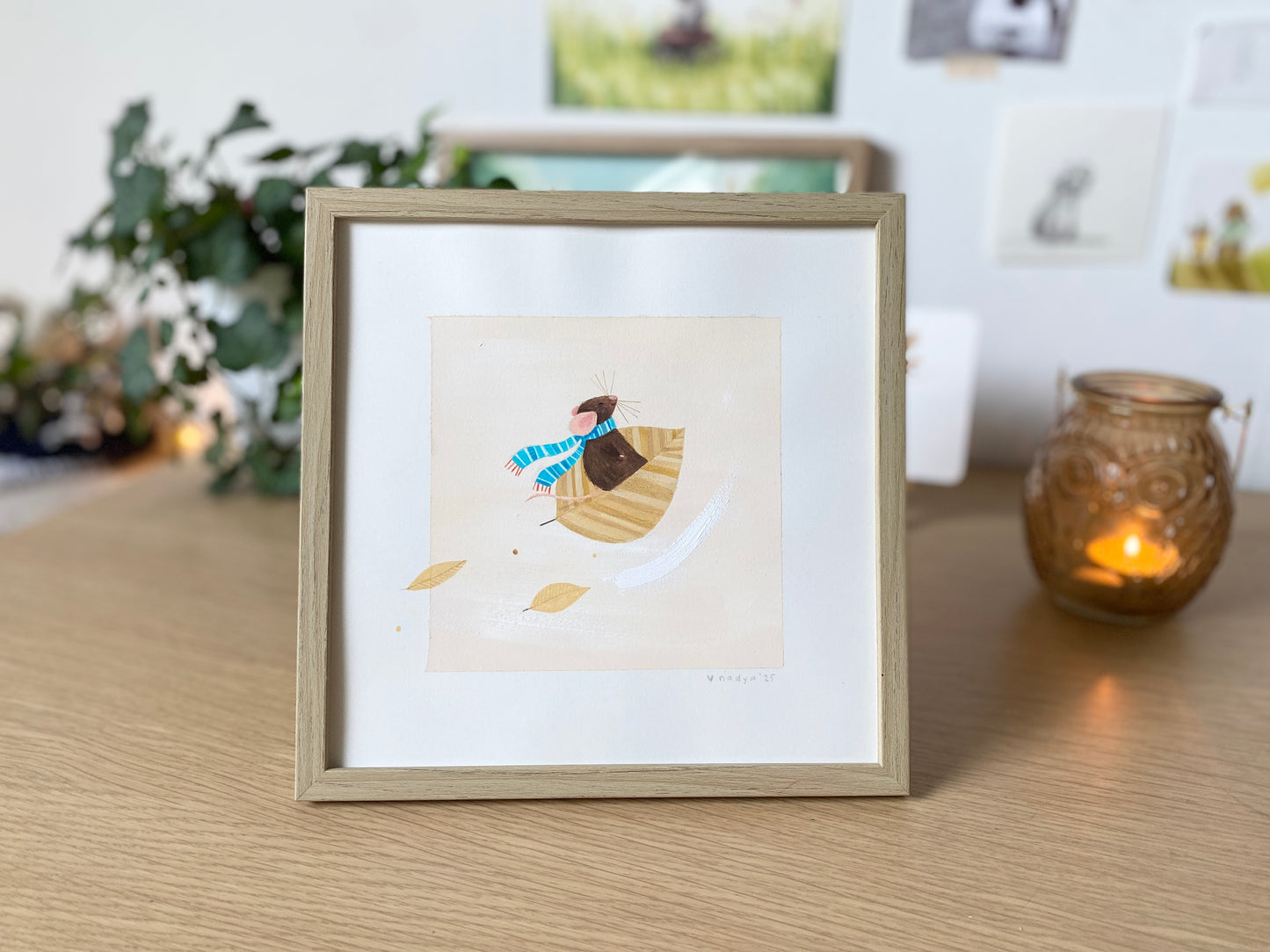 Autumn Leaf takes flight • Original Painting