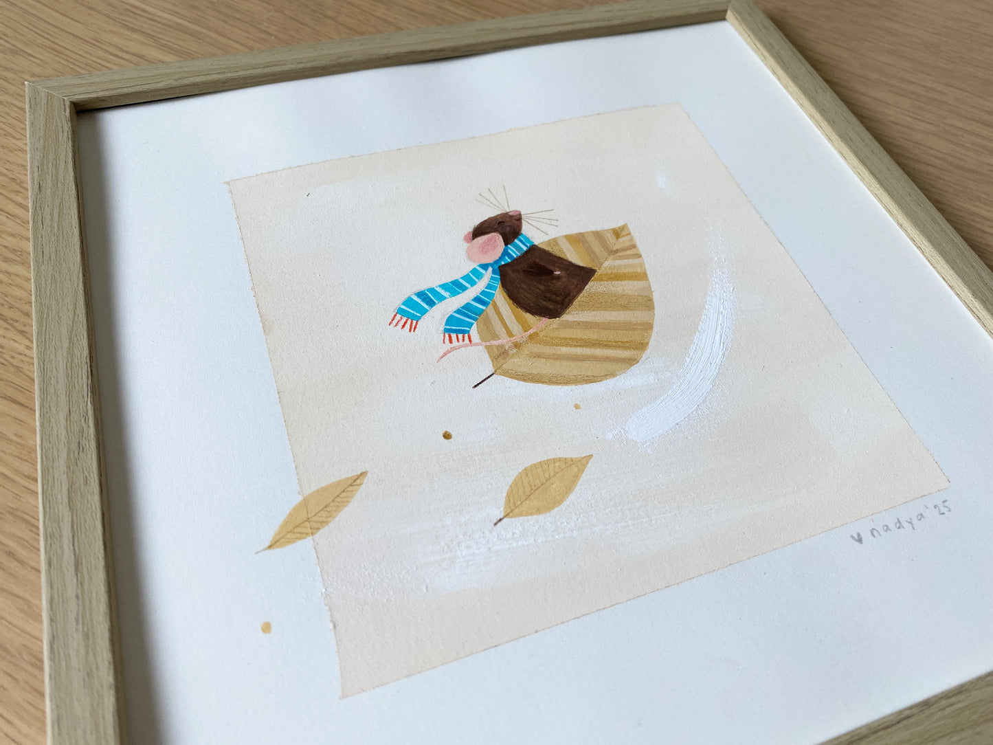 Autumn Leaf takes flight • Original Painting