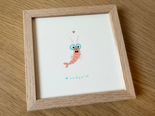 Max the Gentleman Shrimp • Small Framed Painting (4 available)