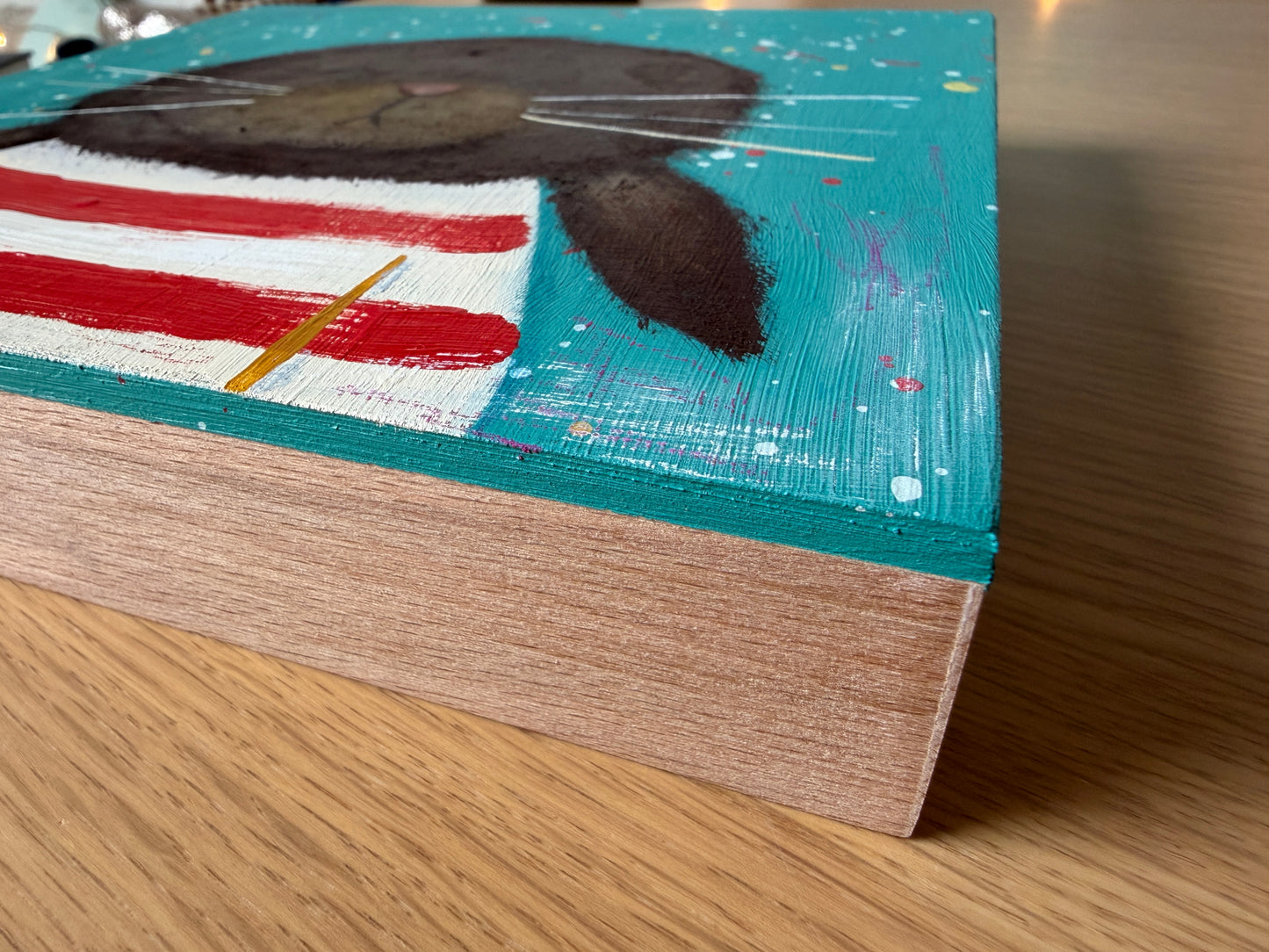 Nautical Bunny • Original Acrylics Painting on Wood