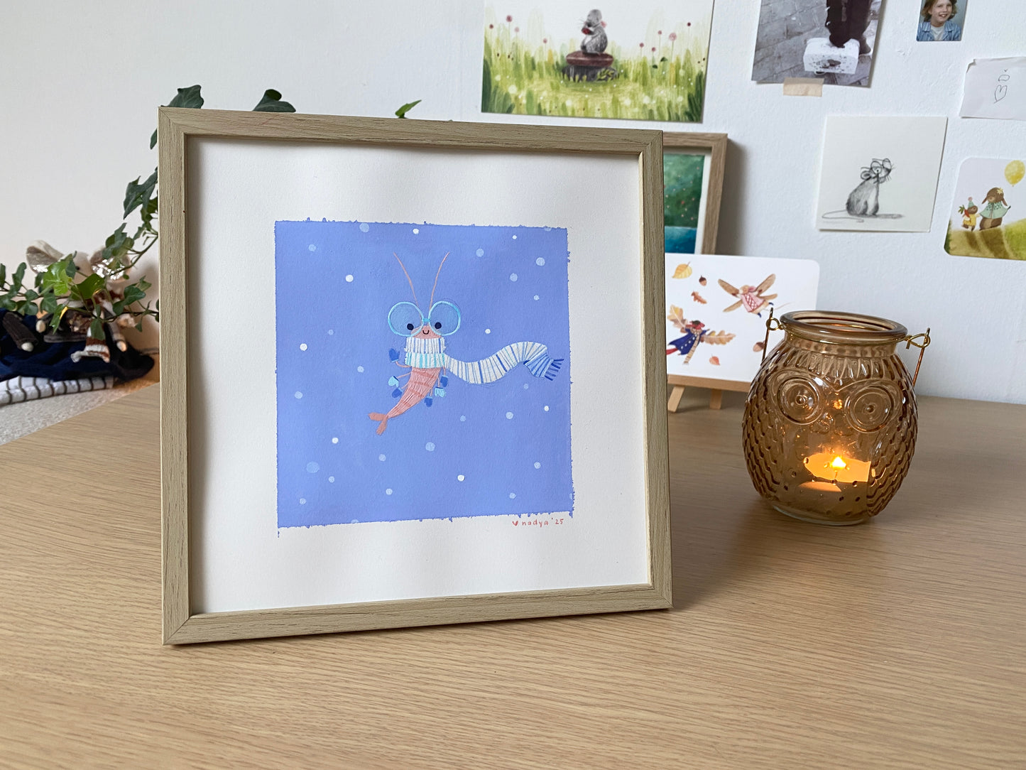 Max the Winter Shrimp Original Painting