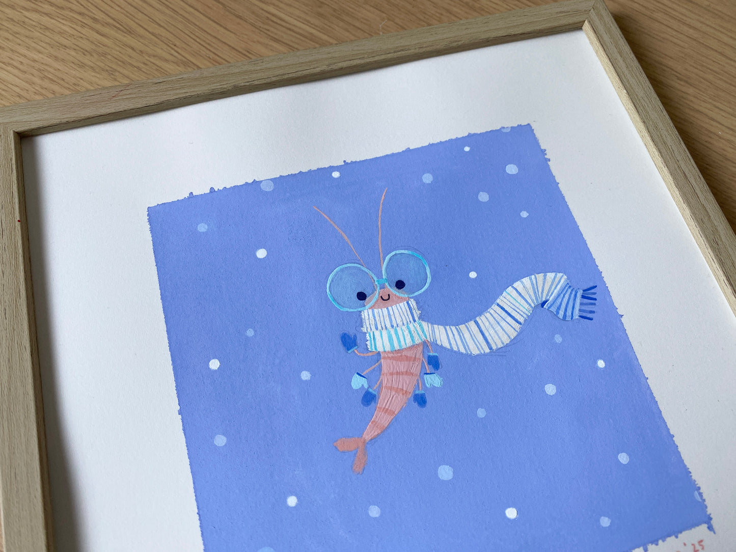 Max the Winter Shrimp Original Painting