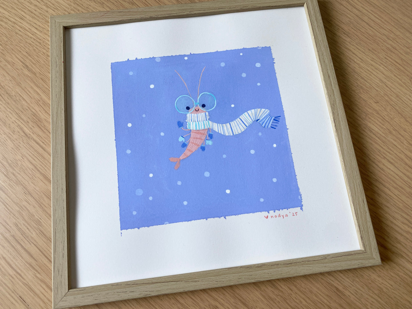 Max the Winter Shrimp Original Painting
