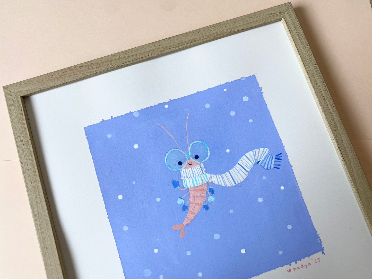 Max the Winter Shrimp Original Painting