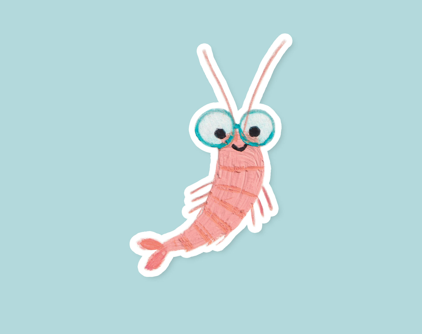 Max the Shrimp • Die Cut Vinyl Sticker