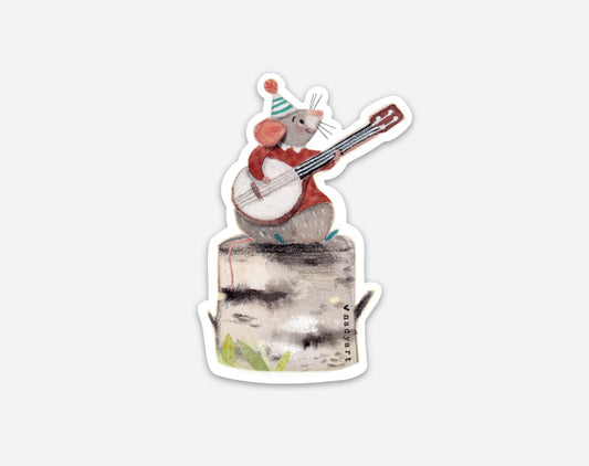 Banjo Mouse • Die cut Sticker
