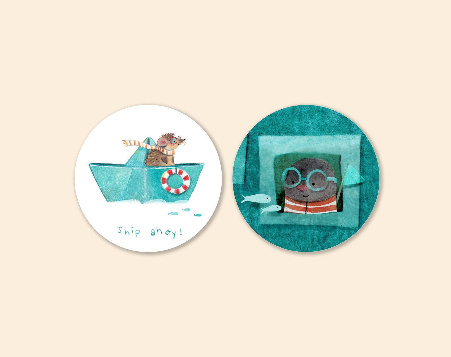 Nautical Sticker Set • 2 Vinyl Stickers