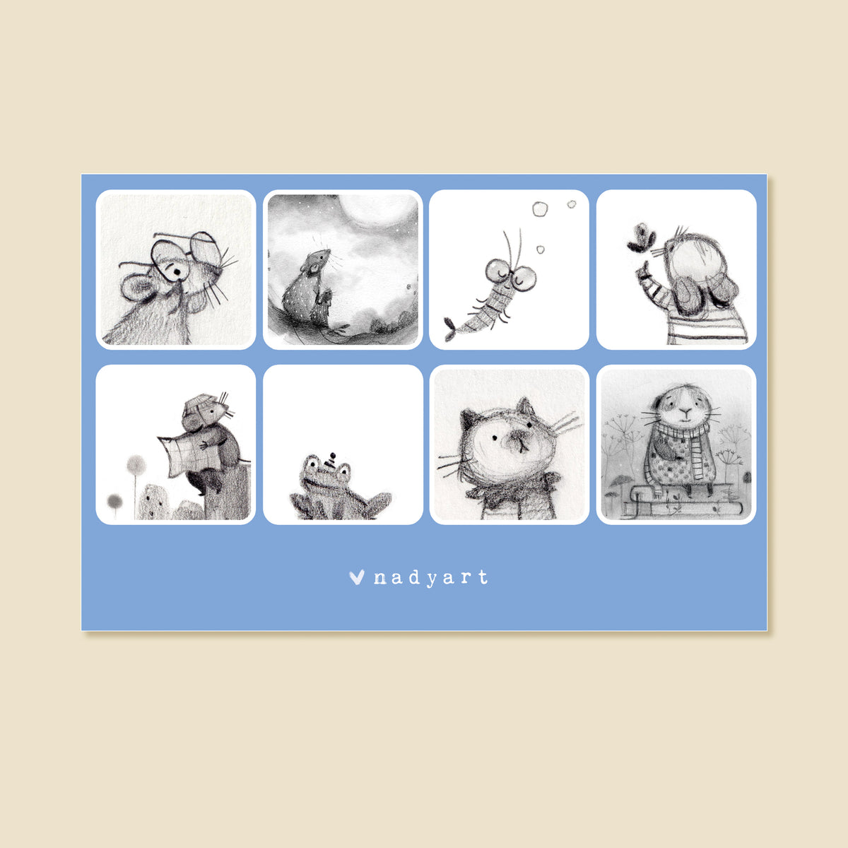 Cute Sketches Sticker Sheet • Limited edition
