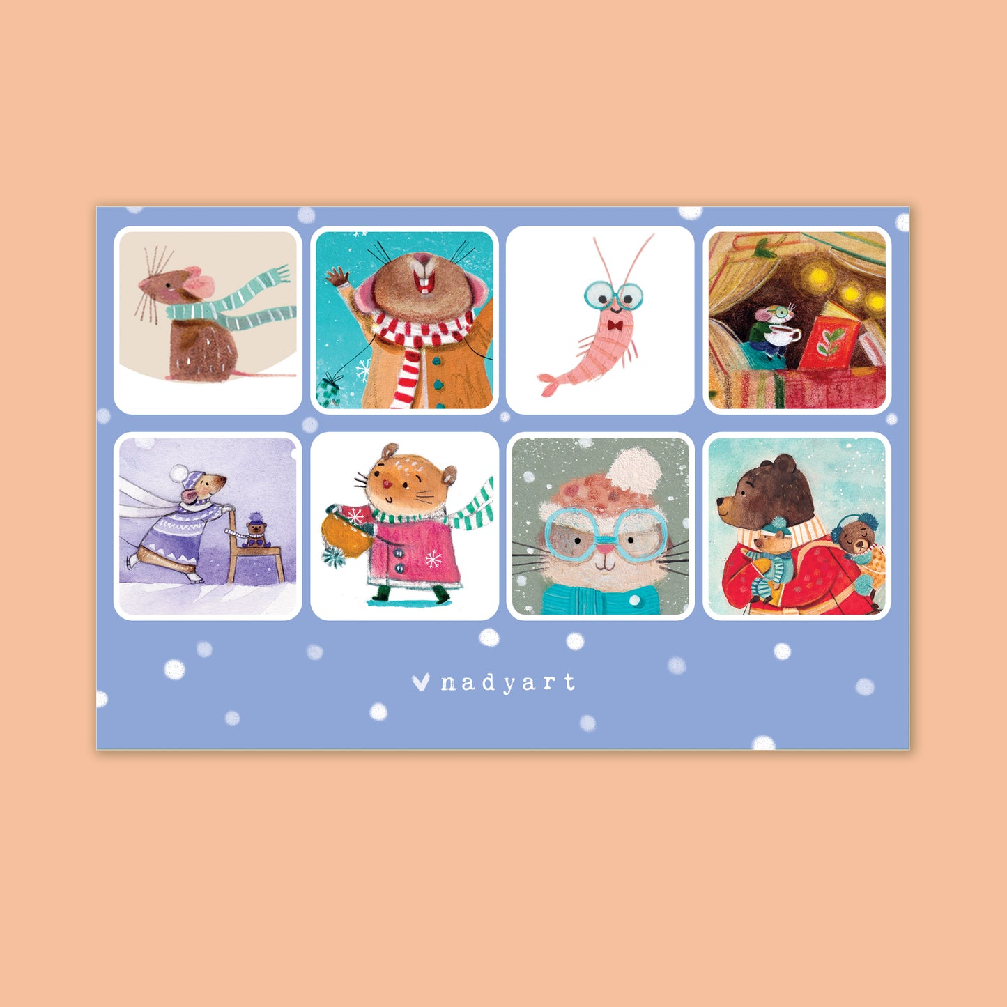 Cute Characters Sticker Sheet - Limited Winter Edition