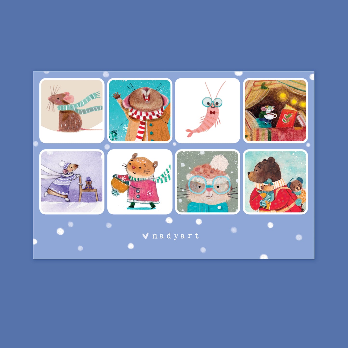 Cute Characters Sticker Sheet - Limited Winter Edition