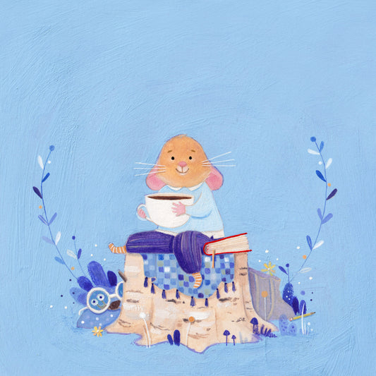 A Cozy Friend • medium art print